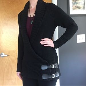 3/$20 SALE faux-wrap sweater w/ side belt